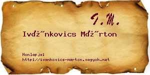 Ivánkovics Márton névjegykártya