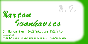 marton ivankovics business card